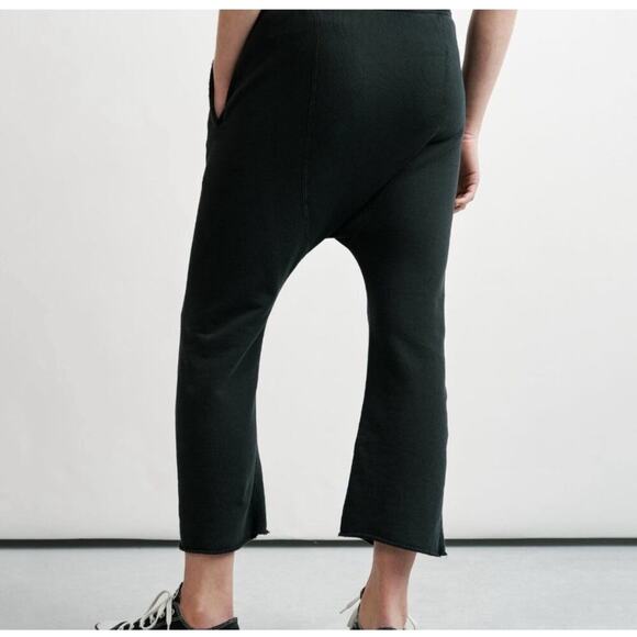 B41 Nili Lotan SF Sweatpant Drop Crotch Cropped Joggers Womens Small Street Punk - Picture 2 of 7